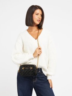 Luxusní Aveta crossbody, Černá barva, T/U