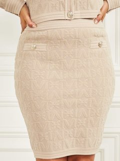 Luxusní Penelope sukně, Béžová barva, XS, S, M, L