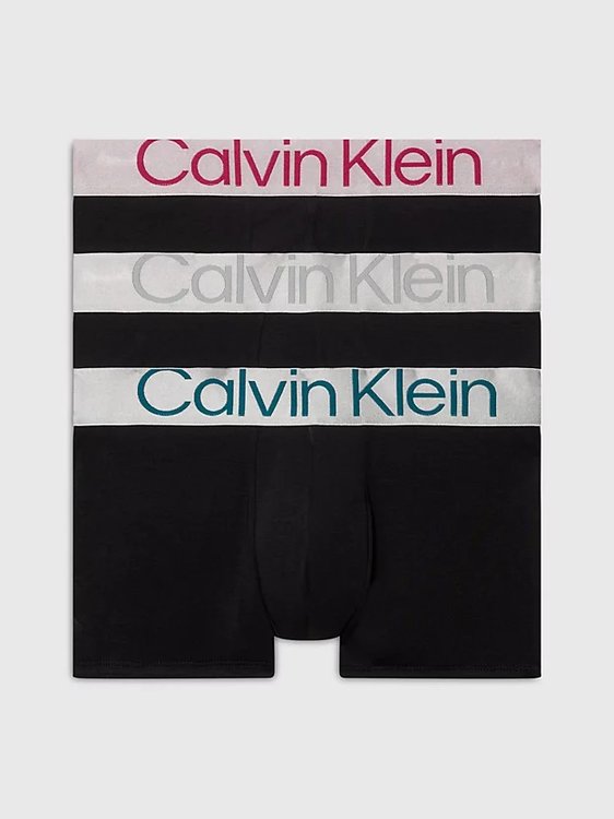 Calvin Klein Underwear – CK Steel Cotton boxery 3ks, Černá barva