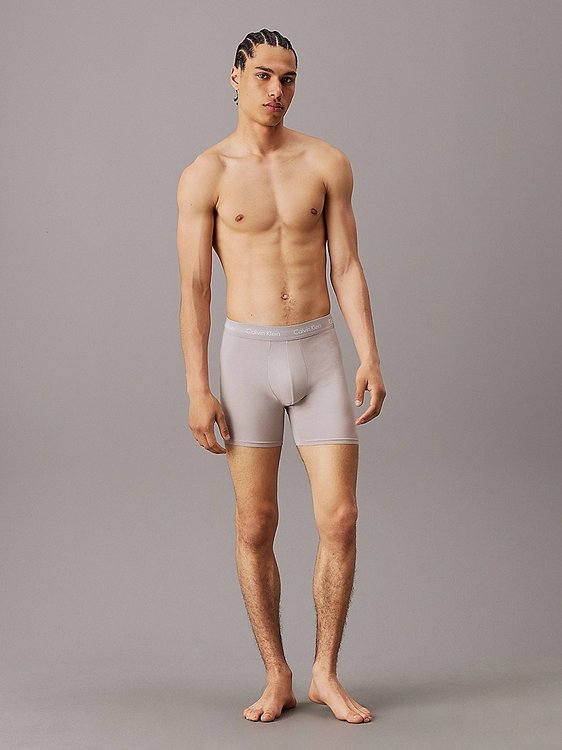 Cotton Stretch boxery 3ks Černá, Krémová, Modrá barva Muži