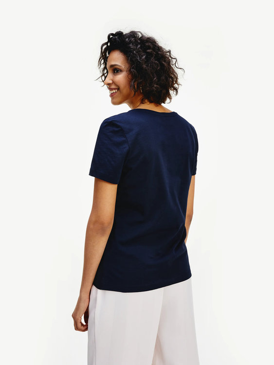 Módní TH Logo triko, Navy barva, 2020