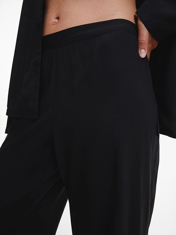 Wovens pyžamové kalhoty Černá barva Ženy