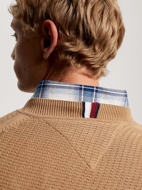 Luxusní Rectangular svetr, Béžová barva, L