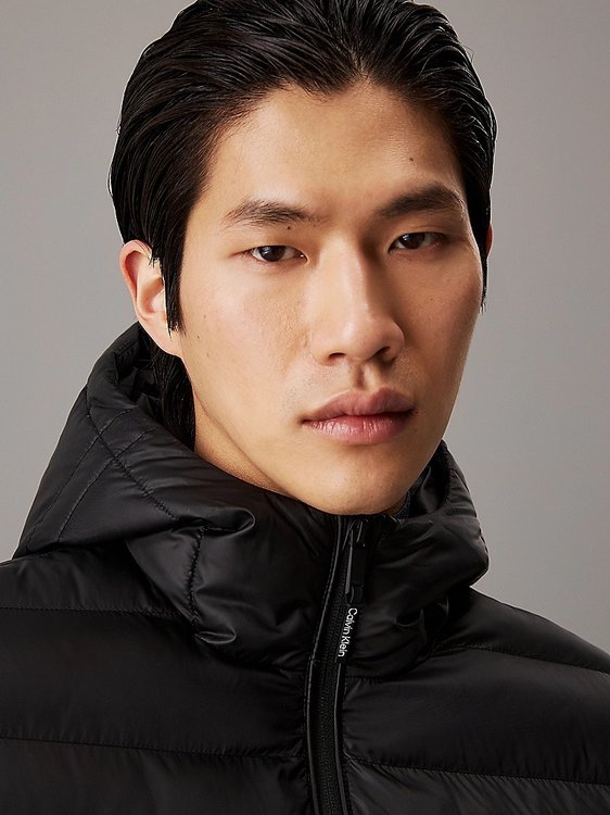 Módní Recycled bunda, Černá barva, 2024