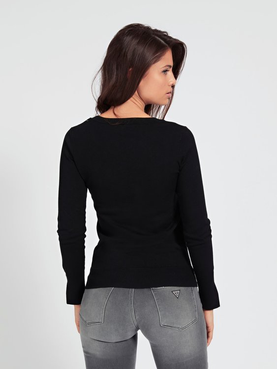 Luxusní Gena svetr, Černá barva, XS, S, M 1