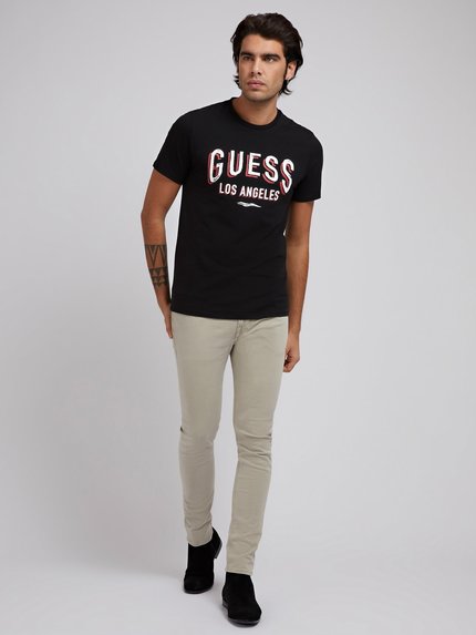 Signboard triko – Guess, Černá barva Muži
