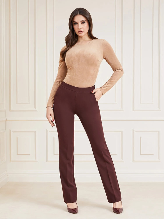 Módní Sally kalhoty, Bordó barva, 2022