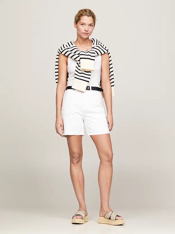 Tommy Hilfiger – TH Mono Rafia pantofle, Béžová, Krémová barva 1