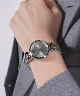 GUESS, Stříbrná barva Empower hodinky
