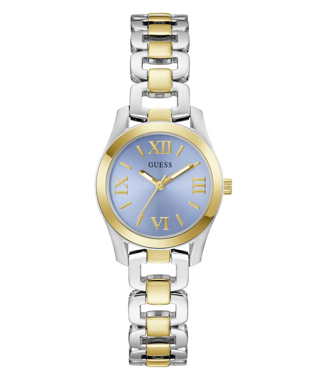 GUESS – Veda hodinky, Modrá, Stříbrná, Zlatá barva