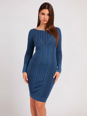 Alexia šaty – Guess, Modrá, Navy barva Ženy