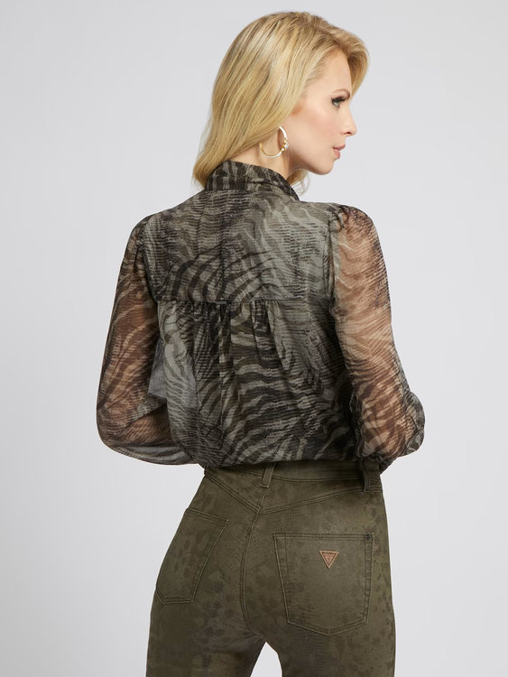 Nadine halenka – Guess, Khaki barva Ženy