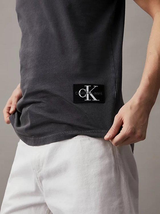 Washed Monologo triko Šedá barva Muži