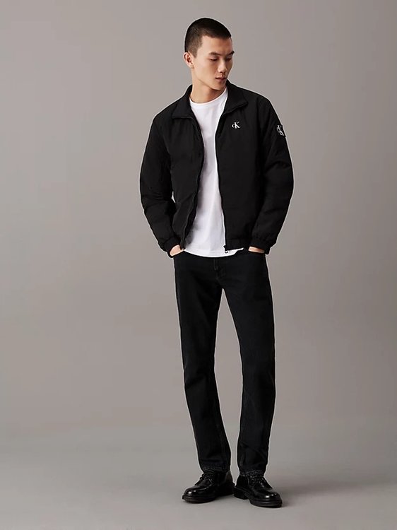 Luxusní Padded Harrington bunda, Černá barva, S, M, L, XL, XXL