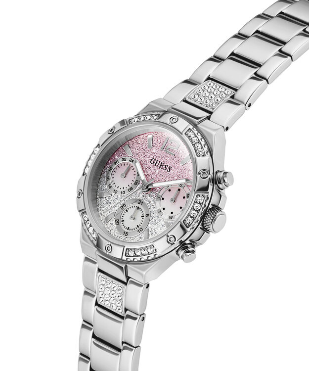 Luxusní Harlow hodinky, Růžová, Stříbrná barva, UNI