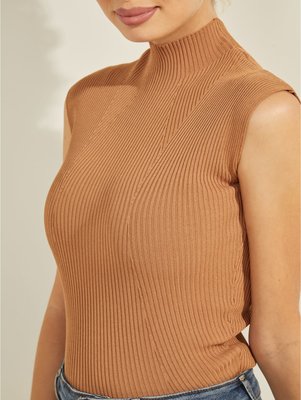 Lily top – Guess, Hnědá barva Ženy