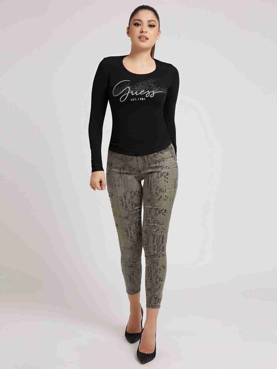 Front logo tričko – Guess, Černá barva Ženy, Ženy, Ženy, Ženy, Ženy, Ženy 1