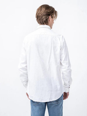 Blend košile – Calvin Klein Jeans, Bílá barva Muži