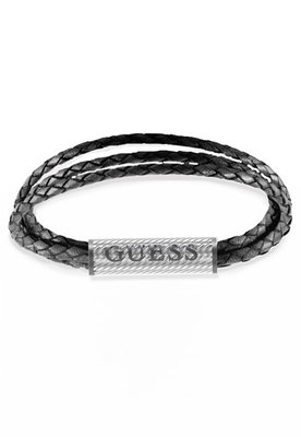 GUESS – Bond Street náramek, Černá, Stříbrná barva