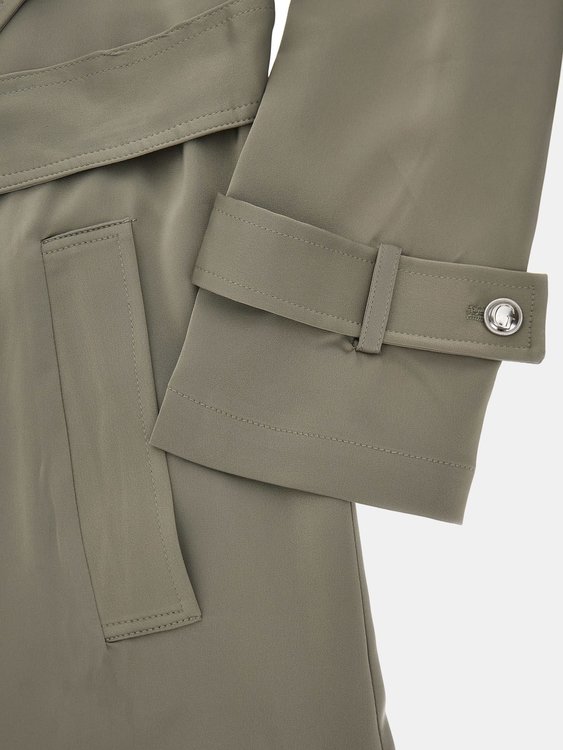 Micole Satin trenčkot Zelená barva Ženy