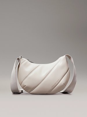 Calvin Klein Jeans – Quilted Crescent kabelka, Krémová barva