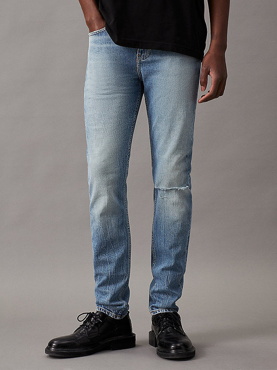 Calvin Klein Jeans – Slim Taper jeans, Modrá barva
