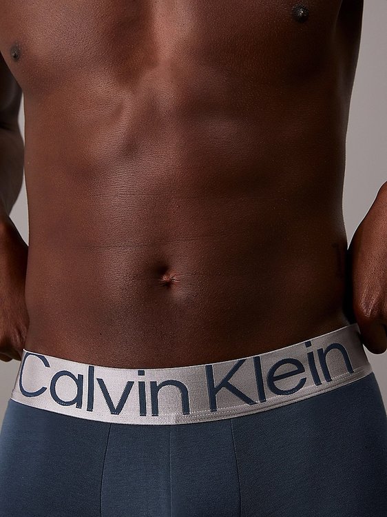 Luxusní CK Steel Cotton boxery 3ks, Modrá, Šedá barva, XS, S, M, L, XL, XXL