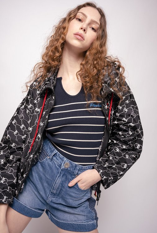 Luxusní Monogram lehká bunda, Černá barva, XS, S, M, L