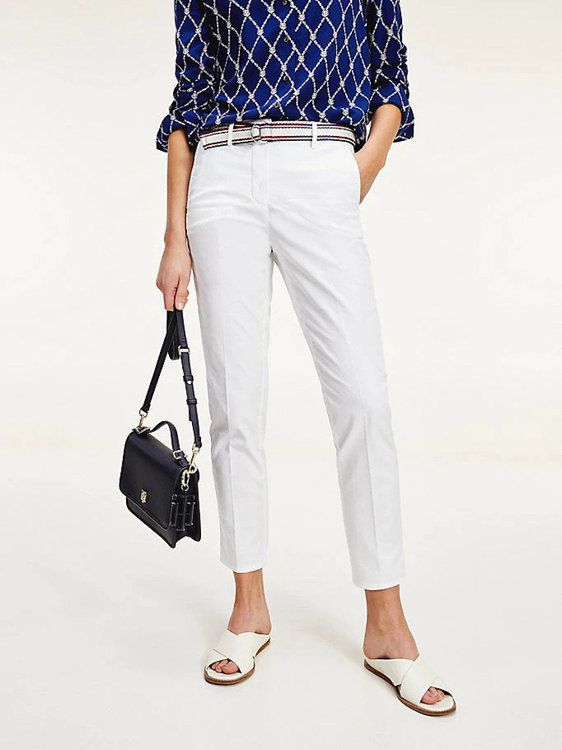 Tommy Hilfiger – TH Kalhoty, Bílá barva