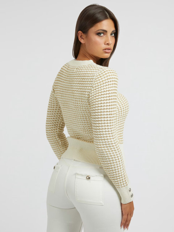 Georgie svetr – Guess, Krémová barva Ženy