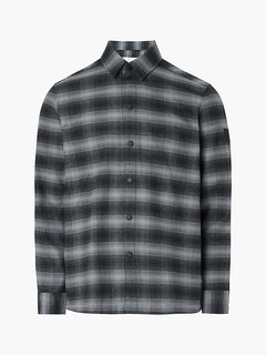 Twill Fleece košile Černá barva Muži