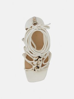 Luxusní Bini sandály, Bílá barva, 38, 39