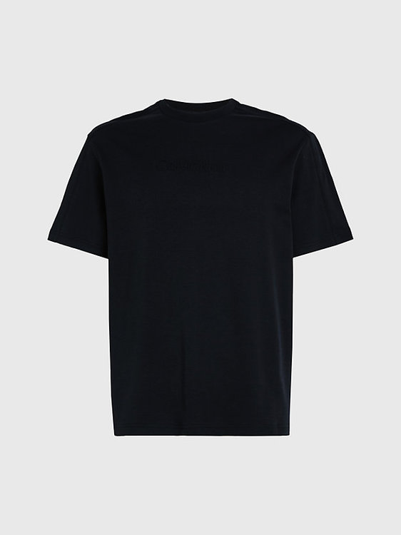 Embossed triko Černá barva Muži