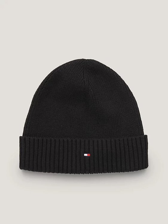 Tommy Hilfiger – Essential Flag čepice, Černá barva