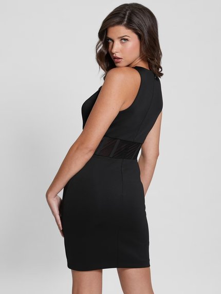 Módní Brenda šaty, Černá barva, 2023