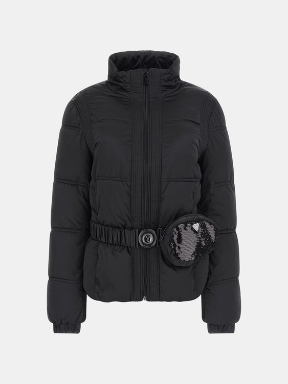 Luxusní Lucia bunda, Černá barva, XS, S, M, L