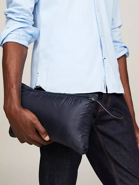 Luxusní Core Packable Recycled bunda, Modrá barva, XL