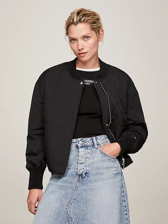 Tommy Hilfiger – Reversible bomber, Černá barva