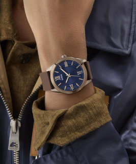 GUESS, Bronzová, Hnědá barva Elliot hodinky