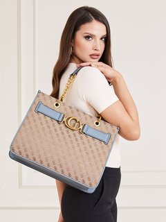 Aileen 4G shopper – Guess, Béžová, Modrá barva Ženy