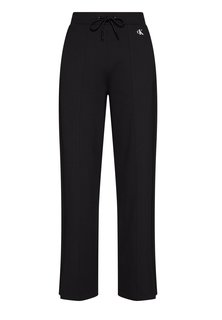 Calvin Klein Jeans – Side rib kalhoty, Černá barva