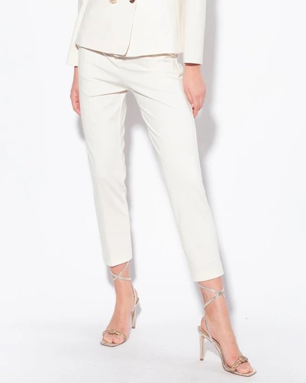 Pinko – Bello kalhoty, Krémová barva