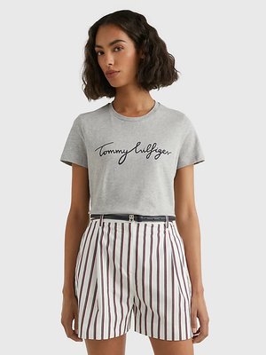 Tommy Hilfiger – Heritage Graphic triko, Šedá barva
