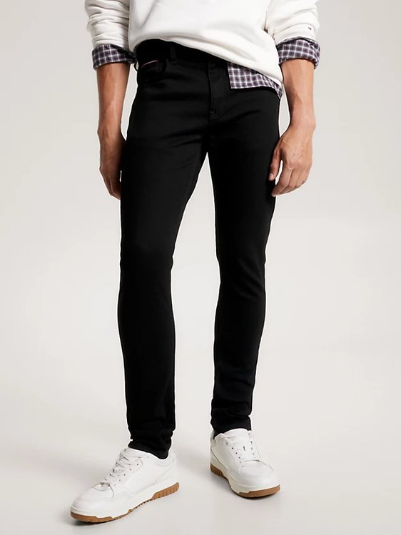 Tommy Hilfiger – Tapered Houston jeany, Černá barva