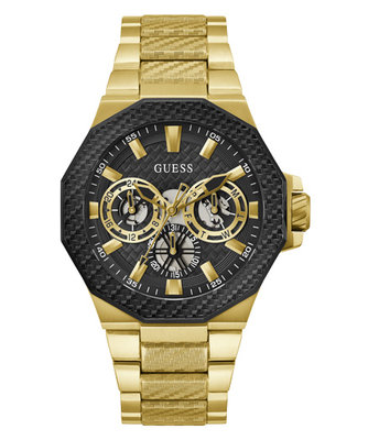 GUESS – Indy hodinky, Černá, Zlatá barva