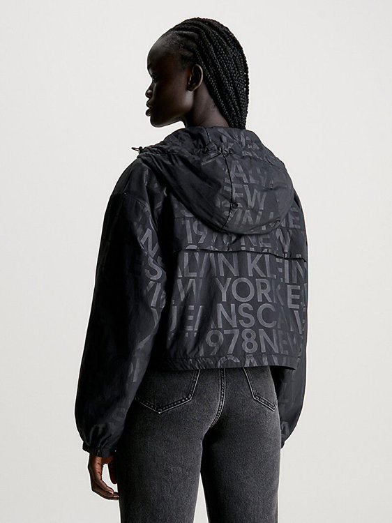 Short Hooded bunda – Calvin Klein Jeans, Černá barva Ženy