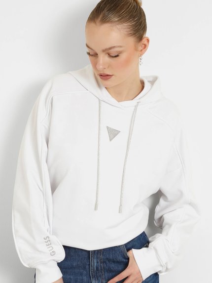 Módní Mini Triangle mikina, Bílá barva, 2024