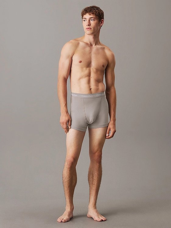 Cotton Stretch boxery 3ks Červená, Oranžová, Šedá barva Muži