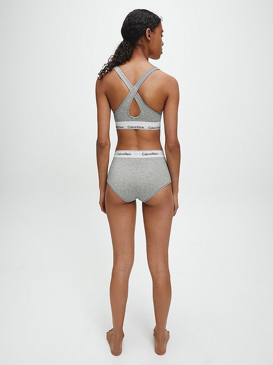 Módní Modern Cotton podprsenka, Šedá barva, BASIC                                   