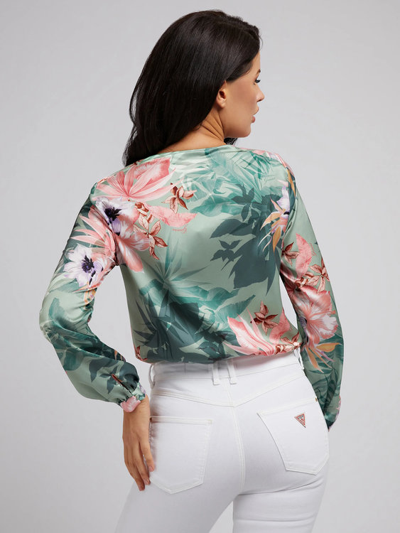 Módní Stefania body, Khaki barva, 2022